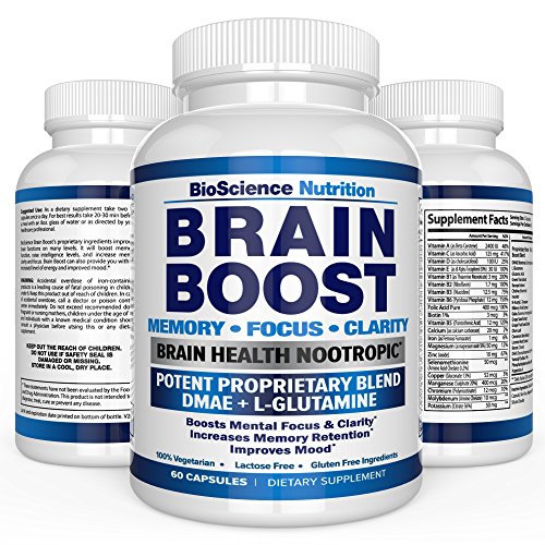 Brain Boost Nootropics for Memory, Focus, Clarity, Concentration, Mood